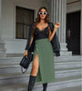 Mariana™ – Casual Button Front Slit Skirt